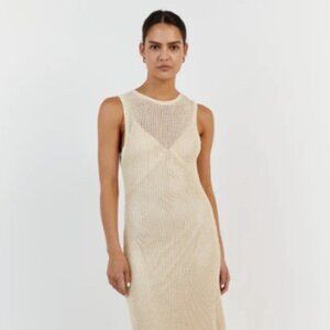 Dissh OPHELIA NATURAL CROCHET MAXI DRESS